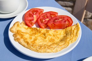 omelet and tomato